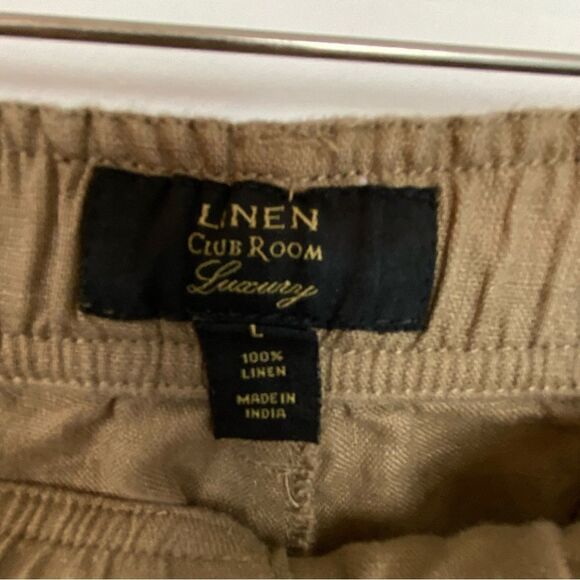 Linen Club Room Luxury Women’s Tan Adjustable Waist Pockets Contemporary Size L - Picture 3 of 11